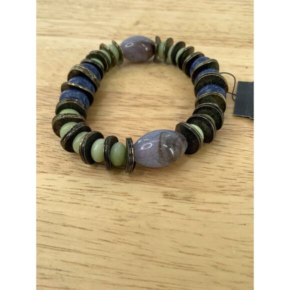 Ballet Multicolor Beaded Stretch Cuff Bracelet Fashion Jewelry - Picture 6 of 6